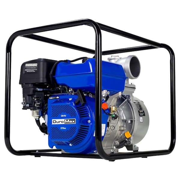 DUROMAX 9 HP 4 in. Portable Utility Gasoline Powered Water Pump