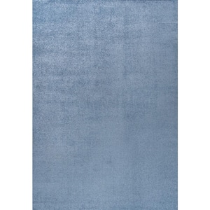 Haze Solid Low-Pile Classic Blue 3 ft. x 5 ft. Area Rug