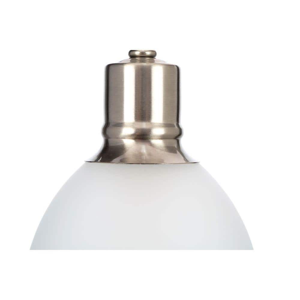 Madison Brushed Nickel Mini Pendant with Etched Glass Shade