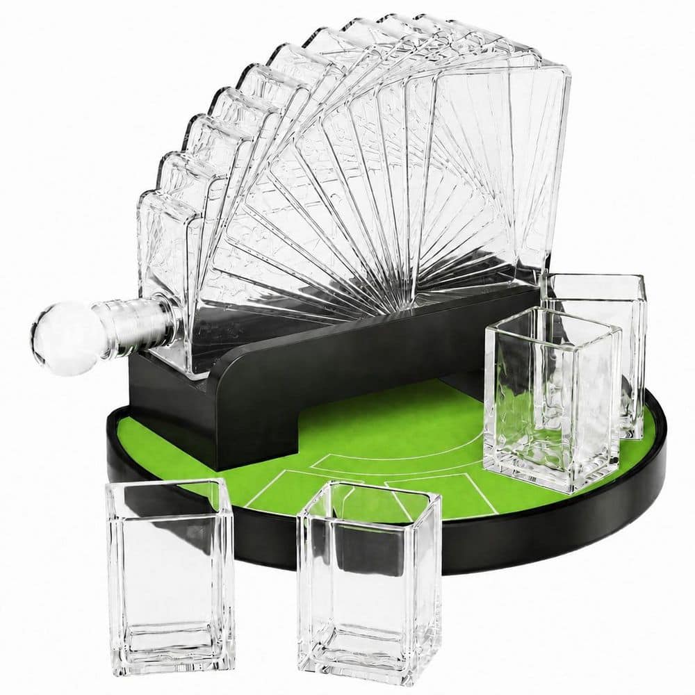 KHKFY Blackjack Casino Style Beverage Serveware Whiskey Decanter