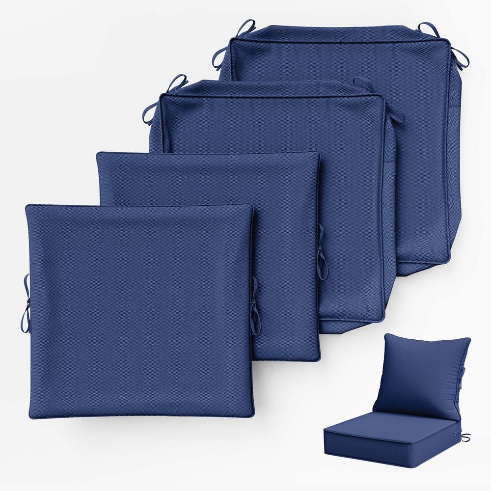 22 in. x 24 in. Slipcover Replacement Outdoor Waterproof Seat&Back Cover Set for Chair and Sofa Blue (2-Pack) price history on PriceWatchPro