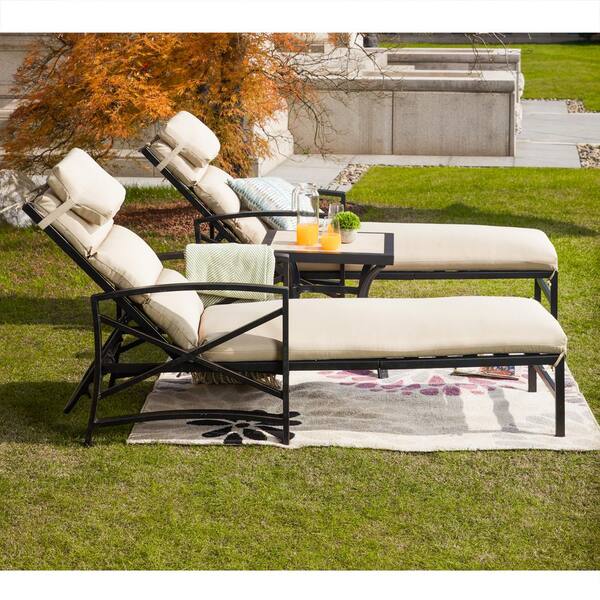 patio festival metal outdoor chaise lounge cushions