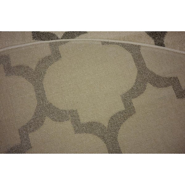 Trellis Philadelphia Beige/Gray 8' 0 x 8' 0 Round Rug