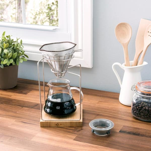  Hario V60 Arm Stand with Glass Dripper Pour Over Set