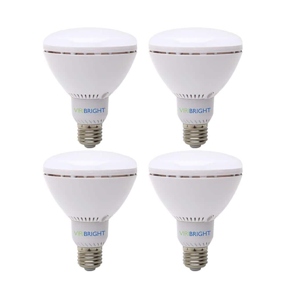 Viribright 65-Watt Equivalent (6000K) BR30 Dimmable 90+ CRI Flood LED Light Bulb, Daylight (4-Pack) -  754696-4