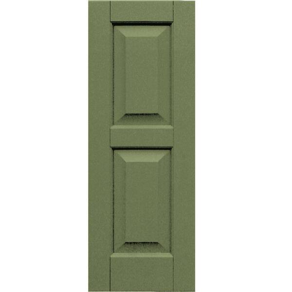 Winworks Wood Composite 12 in. x 33 in. Raised Panel Shutters Pair #660 Weathered Shingle
