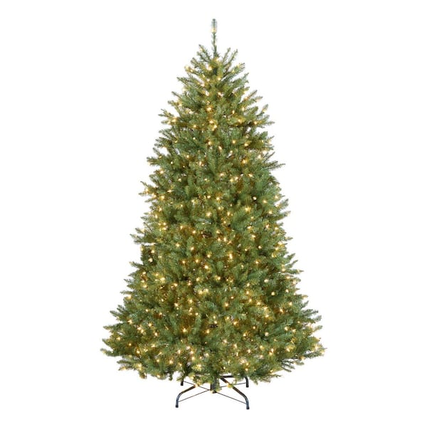 National Tree Company 7 ft. Dunhill Fir Hinged Tree with 700 Clear Lights and PowerConnect