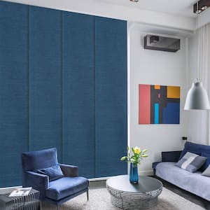 Sapphire Cordless Semi-Sheer Adjustable Sliding Panel Blind with 23 in. Slats Up to 86 in. W x 96 in. L