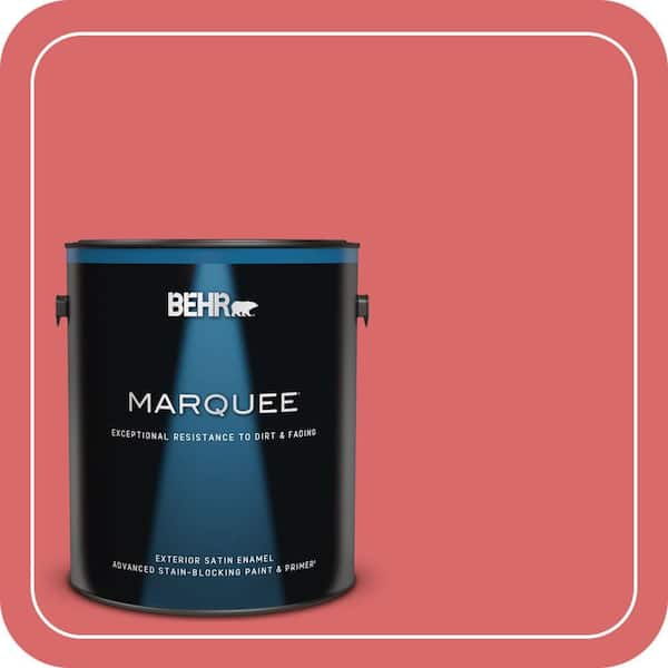 BEHR MARQUEE 1 gal. #160B-6 Coral Expression Satin Enamel Exterior Paint & Primer