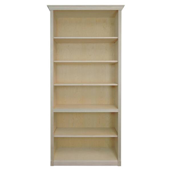 Unbranded Federal Crown Style Unfinished 6-Shelf Bookcase
