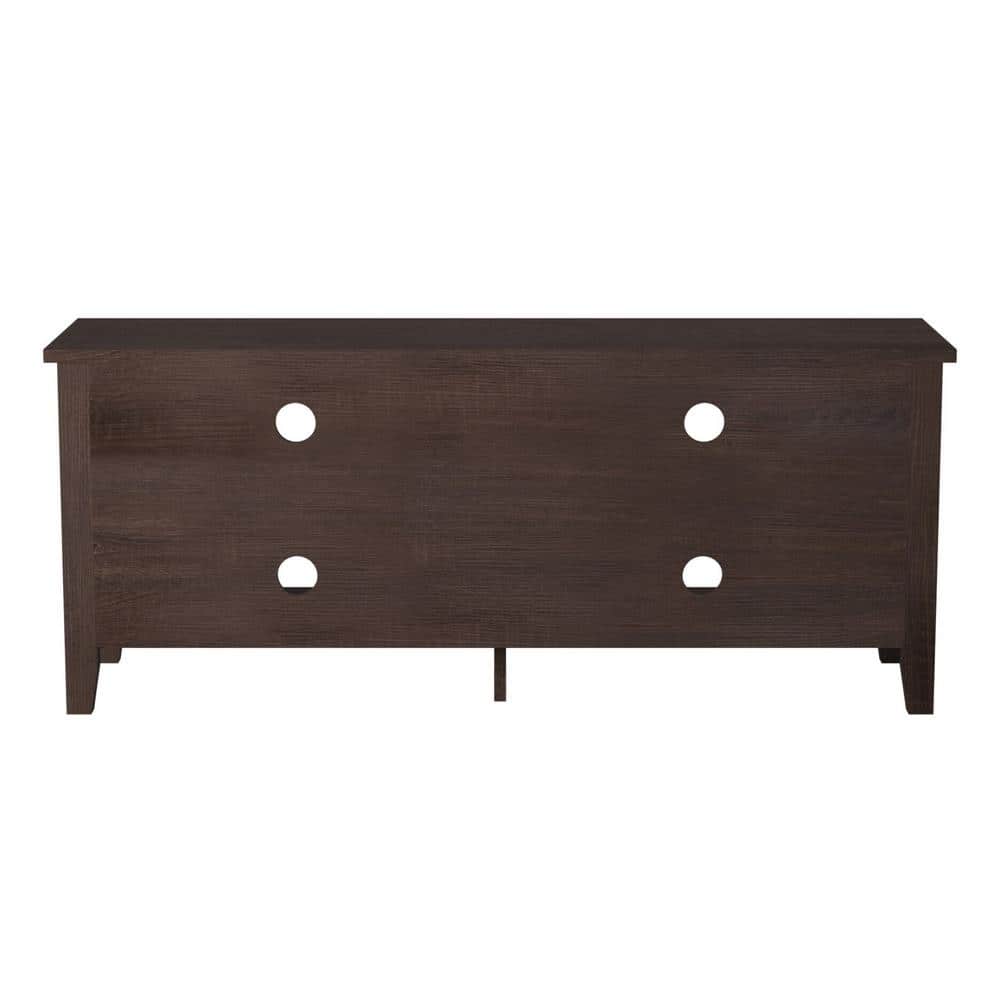 Espresso 58'' Freestanding MDF TV Stand with Adjustable Shelves