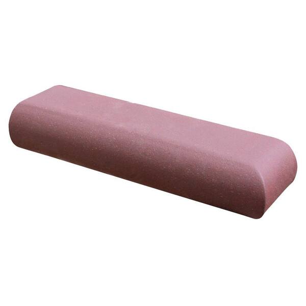 Unbranded Pro-Finish Burgundy 11.5 in. x 3.5 in. x 2.19 in. Bullnose Clay Brick-DISCONTINUED