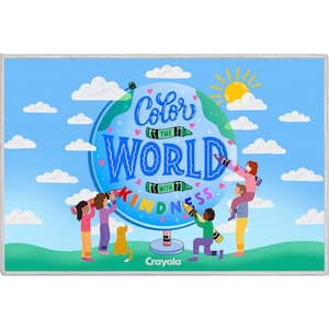 Blue 2 ft. x 3 ft.Crayola Color the World  Area Rug