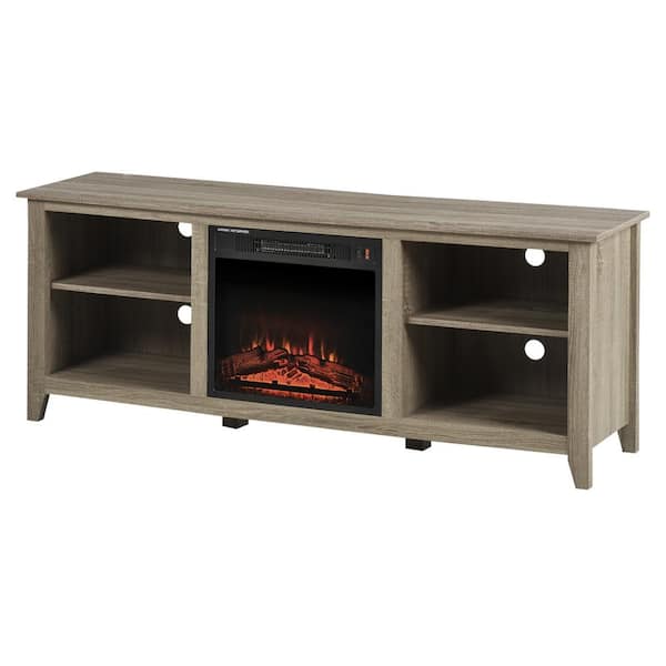 HOMCOM Brown Standing Media Storage