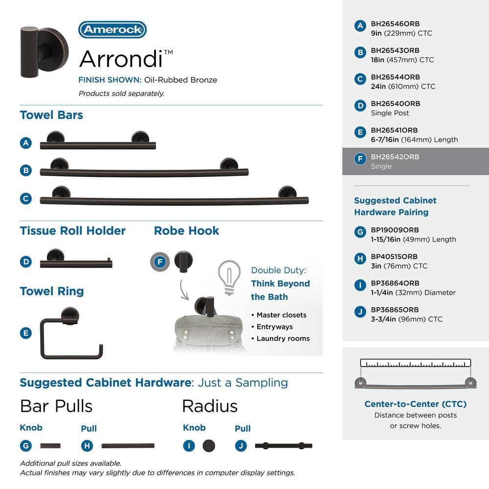 Oil-Rubbed Bronze Single Prong Wall Hook