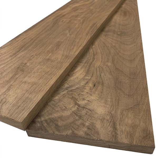 Swaner Hardwood 1 In X 8 In X 8 Ft S4s Walnut Board 2 Pack Ol04070896wa The Home Depot