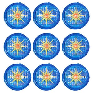 UV Resistant Pool Spa Heater Circular Solar Cover, Blue (9 Pack)