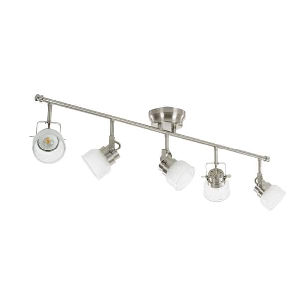 brushed nickel track lighting