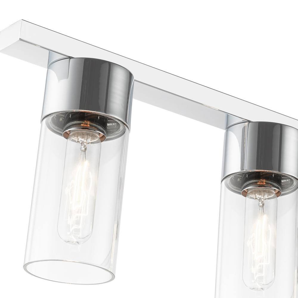Carson Polished Chrome 5-Light Vanity Sconce with Clear Glass