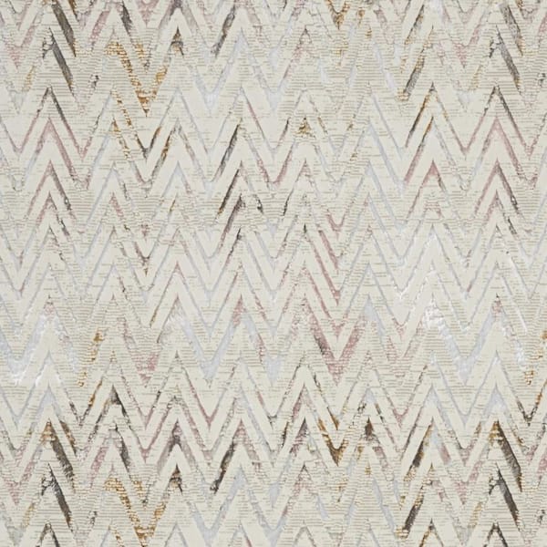 9 ft. x 12 ft. Blue Chevron Washable Area Rug