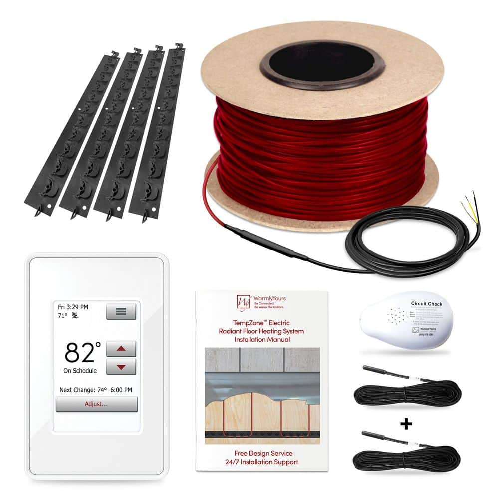 TempZone 435 ft. Cable System with Touch Screen Thermostat (Covers 108.7 sq. ft.) price history on PriceWatchPro