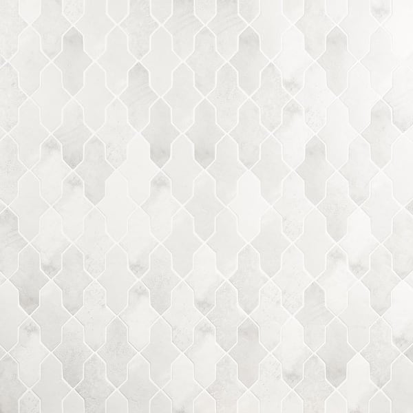 Ivy Hill Tile Tripoli Cruz White 4.84 in. x 8.46 in. Terracotta