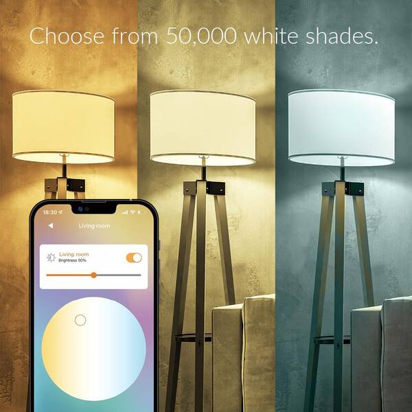 AduroSmart ERIA Tunable White 60-Watt Equivalent A19 Dimmable CRI 90+ Wireless Smart LED Light Bulb