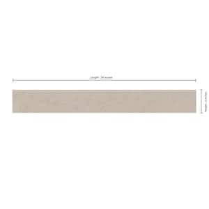 Thaddeus 3 in. x 24 in. Matte Porcelain Bullnose Trim in Creme