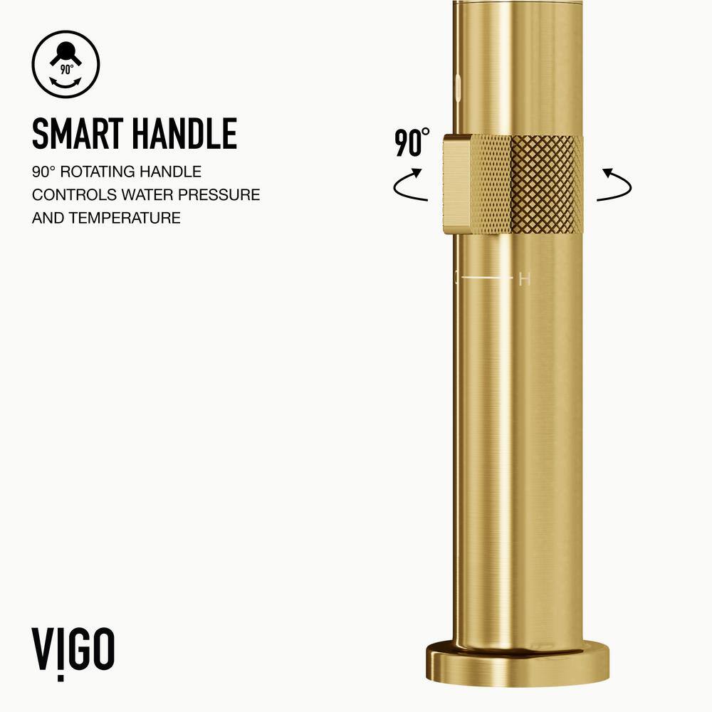 Jewel 11" Brushed Gold Single Handle Kitchen Faucet