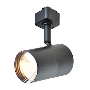 1-Light Black Integrated LED Mini-Cylinder Linear Track Lighting Head