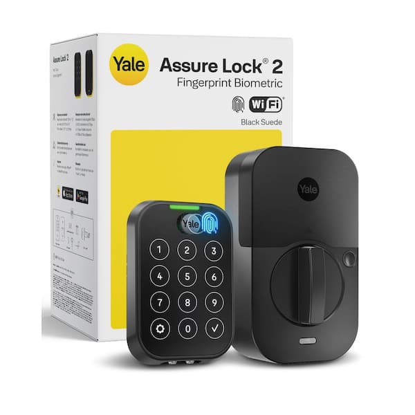 Assure Lock 2; Keyless Smart Door Lock with Wi-Fi and Fingerprint Access; Black Suede