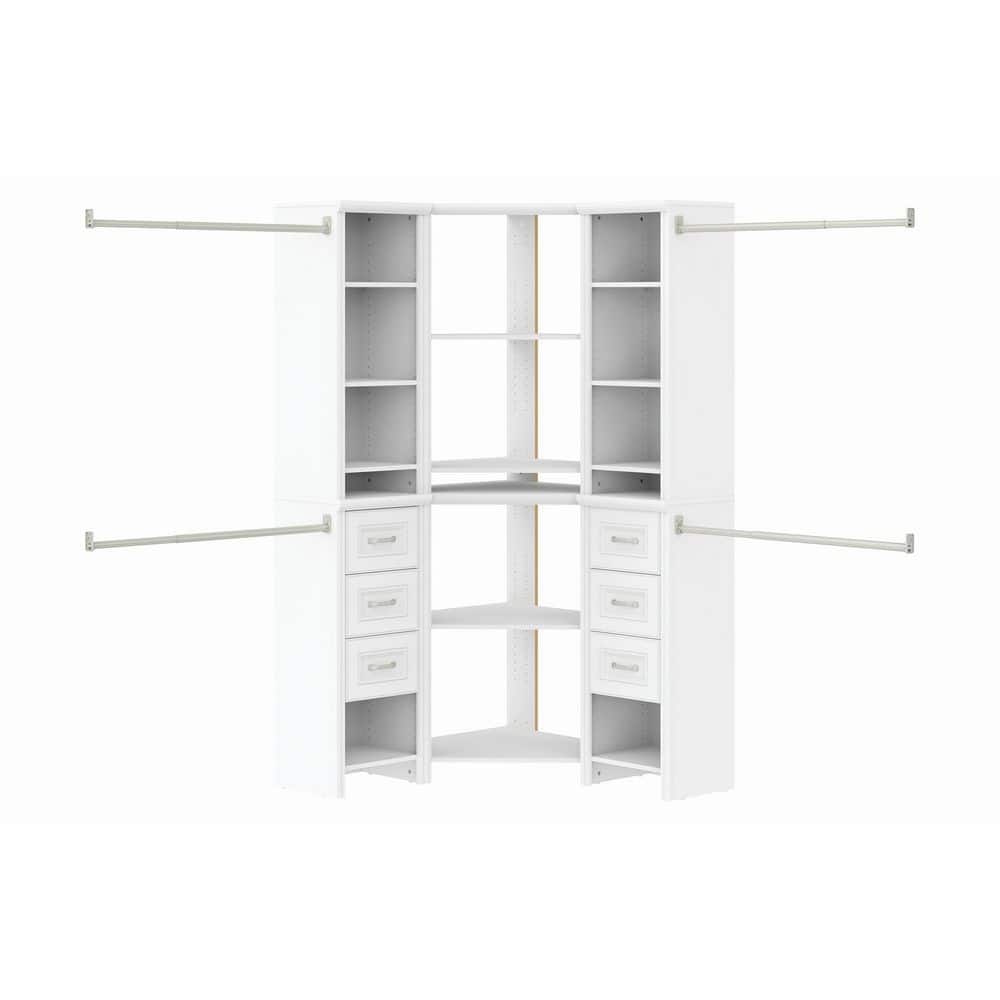 ClosetMaid Impressions 63.61 in. W White Adjustable 22-Shelf 6