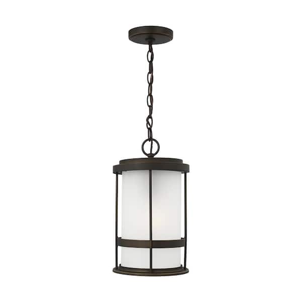 Generation Lighting Wilburn 1-Light Antique Bronze Outdoor Pendant Light