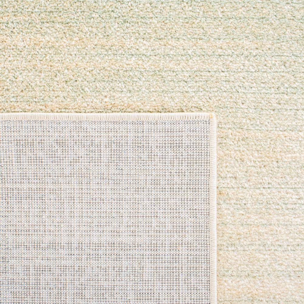 Green and Ivory Rectangular 9' x 12' Stain-Resistant Synthetic Rug