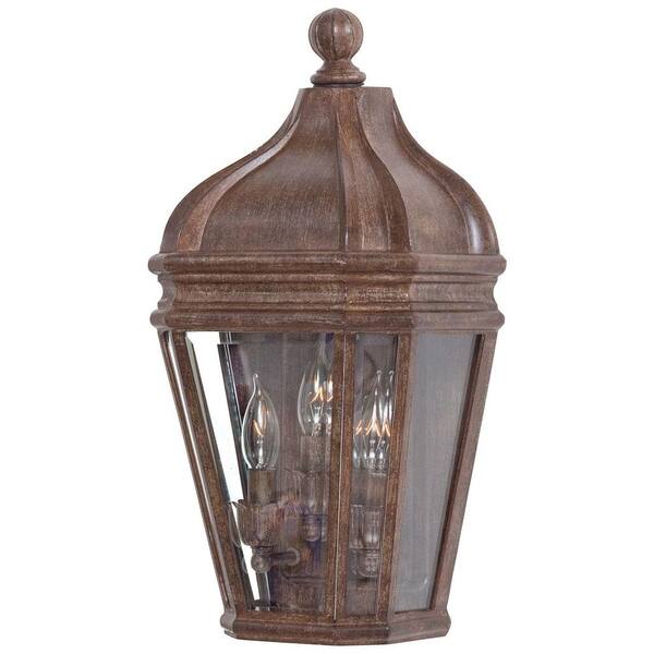 the great outdoors by Minka Lavery Harrison 3-Light Vintage Rust Outdoor Pocket Lantern