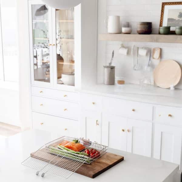 Grill Basket Set with Detachable Handle, BBQ Gloves for Outdoor Grilling, Vegetables, Seafood and Meat (2-Pack)