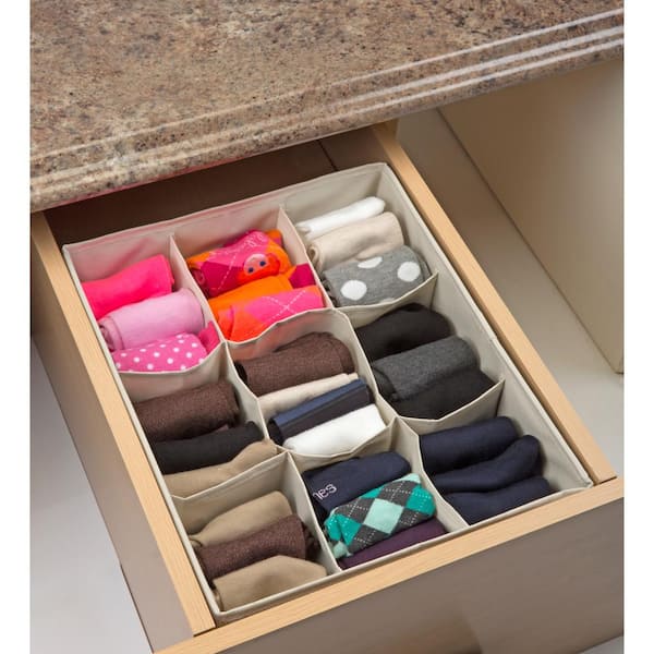 1 Wardrobe Cabinet Storage Box, Four Compartments and Eight Compartments,  Removable Partitions, Wardrobe Drawer Organizer, Underwear Panty Socks  Compartment Storage Box