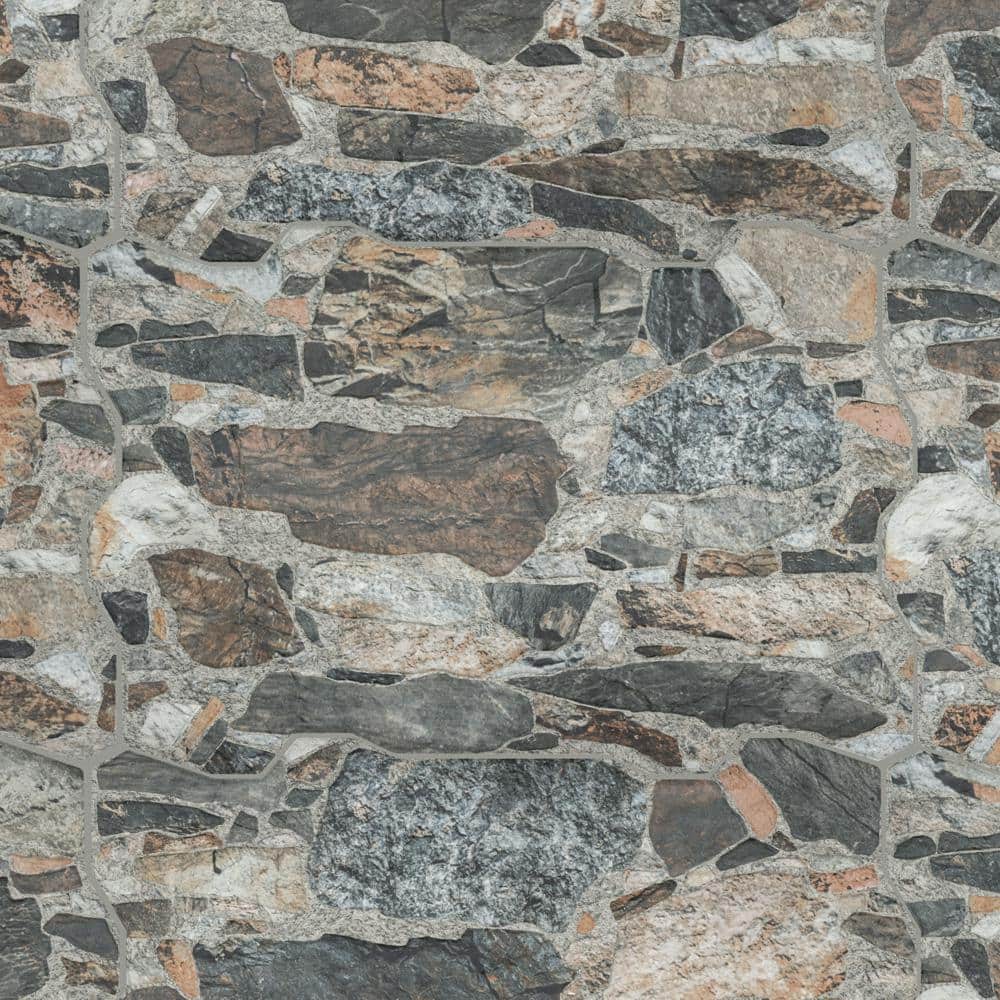 PELLICULE motif stone big PK グレー multi-low-sheen-merola-tile-