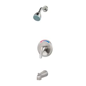 Pfirst Series 1-Handle 1-Spray Tub and Shower Trim in Brushed Nickel (Valve Not Included)