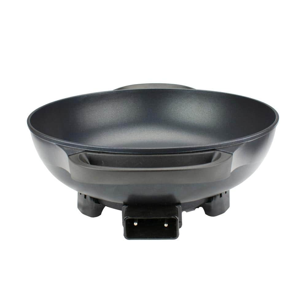 Brentwood 13-Inch Black Non-Stick Electric Wok Skillet with Glass Lid