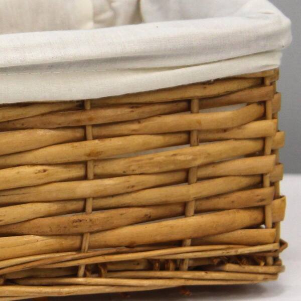 Vintiquewise Seagrass Shelf Basket Lined with White Lining