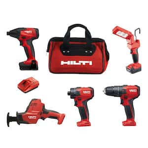 12-Volt Cordless 5-Tool Combo with Recip Saw Hammer Drill Driver Impact Driver 4.0 Li-Ion Battery Pack and More