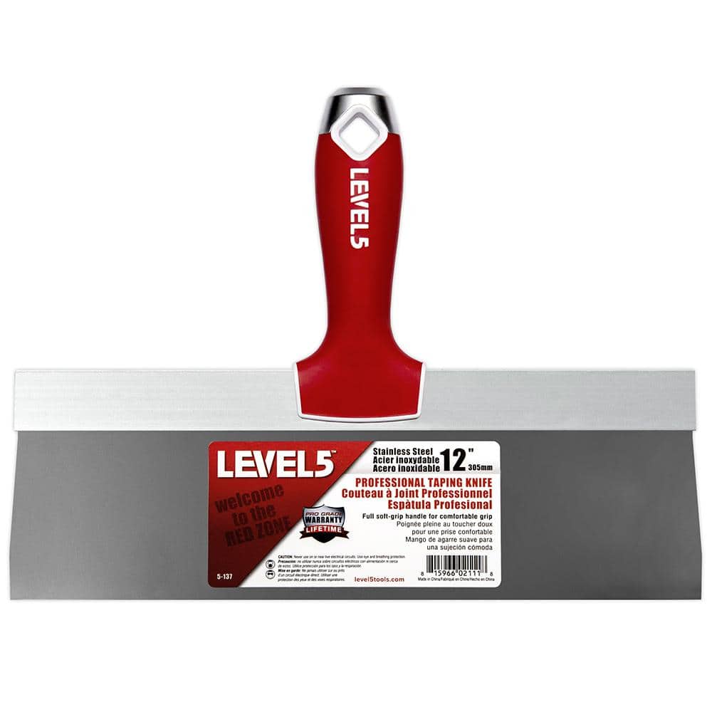 12 in. Stainless Steel Taping Knife with Soft Grip