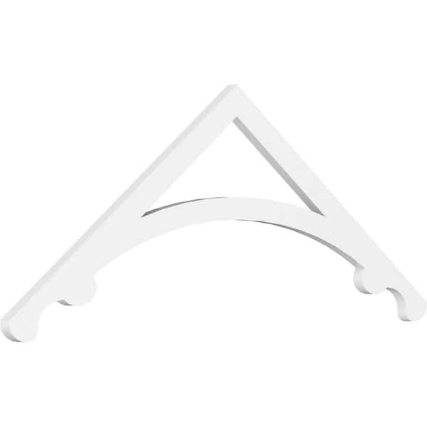 Ekena Millwork 1 in. x 48 in. x 18 in. (9/12) Pitch Legacy Gable Pediment Architectural Grade PVC Moulding
