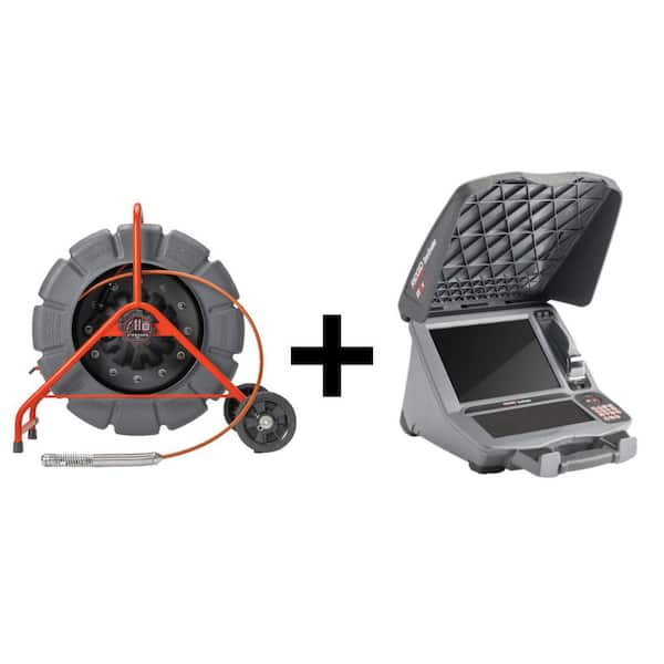 SeeSnake Standard Inspection Sewer Camera Reel (200 ft. Cable for 2 in.-12 in. Lines) and CS12x 12 in. Monitor Bundle