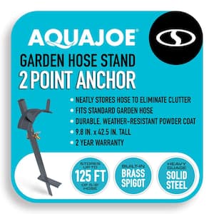 125 ft. Capacity Garden Hose Stand with Brass Faucet