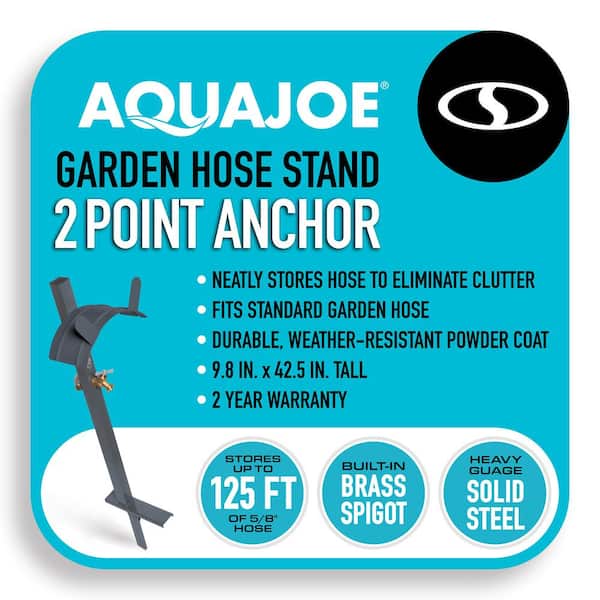 125 ft. Capacity Garden Hose Stand with Brass Faucet