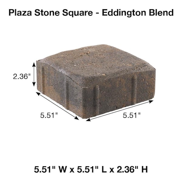 Pavestone Plaza Square 5.5 in. L x 5.5 in. W x 2.25 in. H Earth Blend Concrete Paver (480-Pieces/100 sq. ft./Pallet)