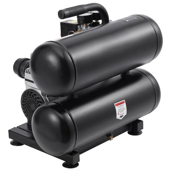 Air Compressor, 4.6 Gal. Steel Tank, Max. 120 PSI Pressure, 80 dB Ultra Quiet Portable Compressor, for Auto Repair