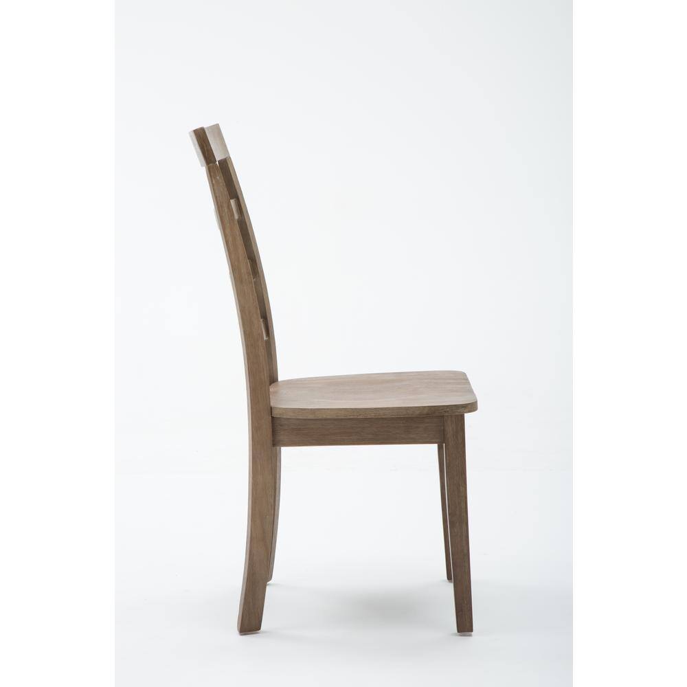 Gray Rubberwood 3-Piece Drop Leaf Dining Set